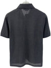 Men's Three Stripes Pocket Mercerized Short Sleeve Polo Shirt Dark Grey - THOM BROWNE - BALAAN 5