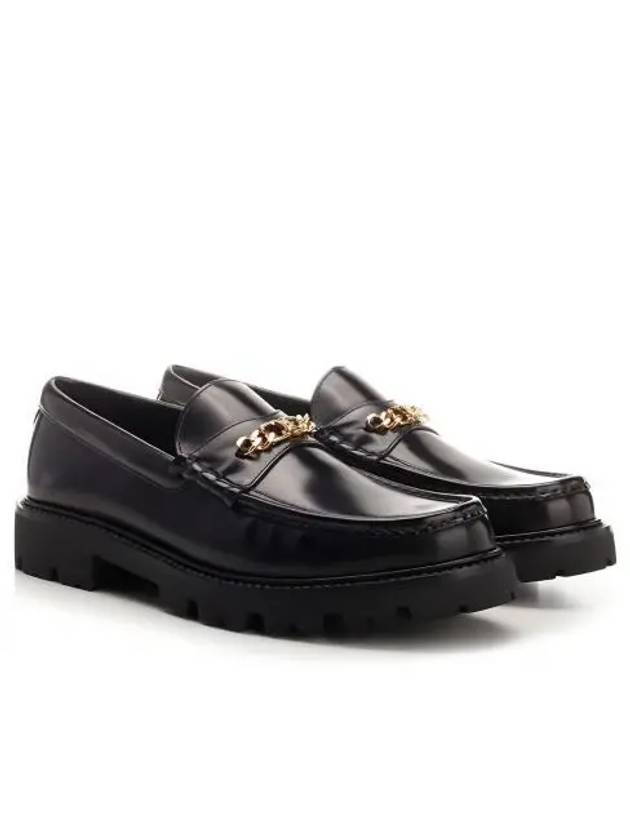 Triomphe Magaret Chain Chunky Leather Loafers Black - CELINE - BALAAN 2