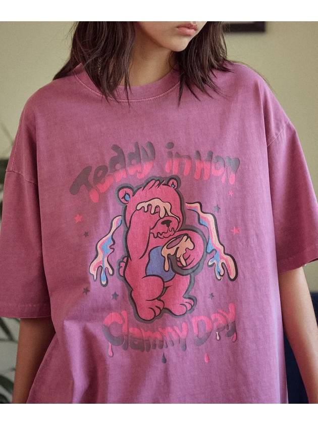 Honey Teddy Pigmented Short Sleeve T Shirt Dusty Pink - CPGN STUDIO - BALAAN 3