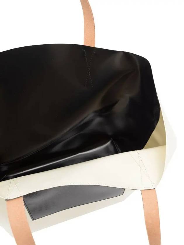 Tribeca Two-tone Shopper Tote Bag Black White - MARNI - BALAAN.