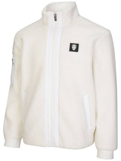 Woven patch shearling jacket OW - PASSARDI - BALAAN 2