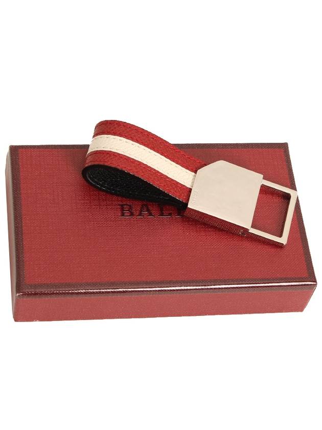 KEY HOLDER TANCY TSP LT/460 RED /BEIGE - BALLY - BALAAN 4