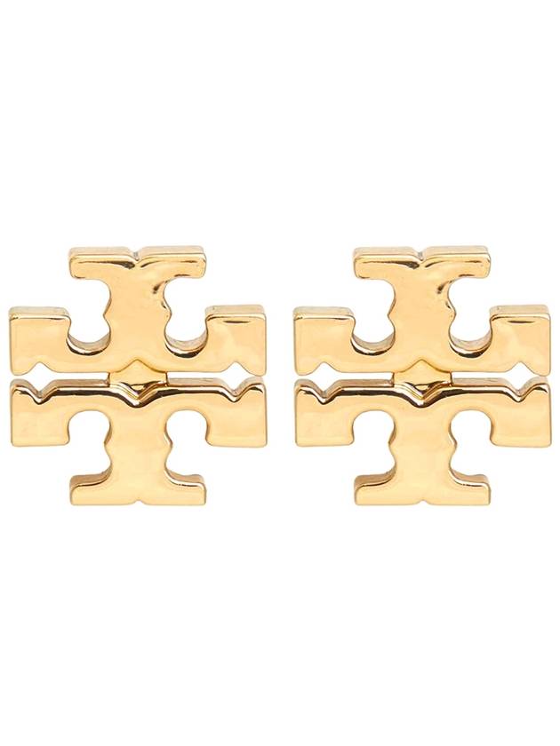 Logo Stud Earrings Gold - TORY BURCH - BALAAN 2