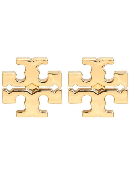 Logo Stud Earrings Gold - TORY BURCH - BALAAN 2