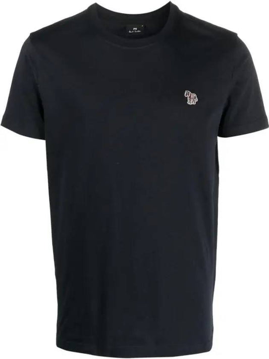 Zebra Logo Cotton Short Sleeve T-Shirt Navy - PAUL SMITH - BALAAN 1
