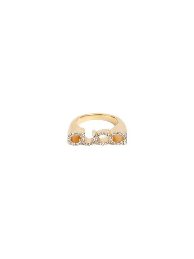 Letter Crystal Ring Gold - GUCCI - BALAAN 2