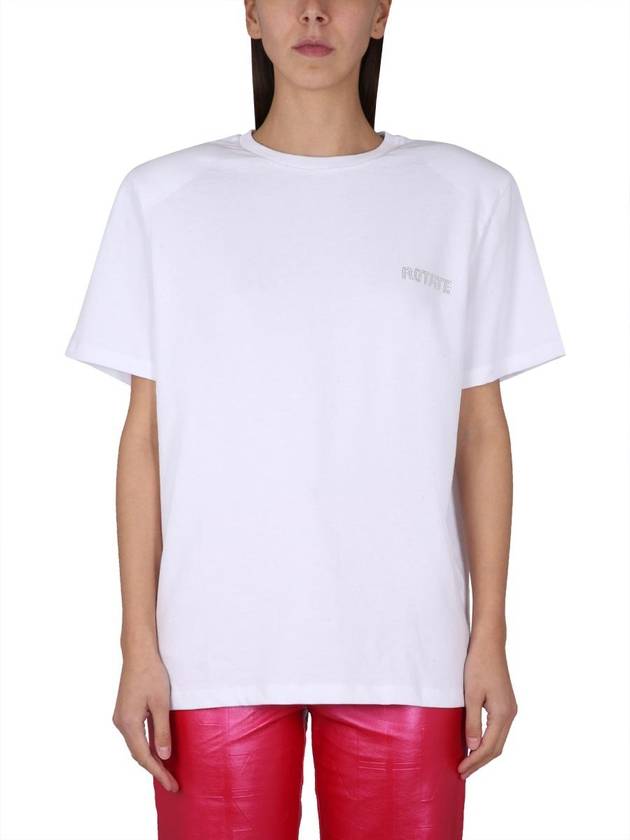 Rotate Birger Christensen T-Shirt With Logo - ROTATE - BALAAN 1