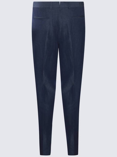 Zegna Blue Cotton Pants - ERMENEGILDO ZEGNA - BALAAN 2