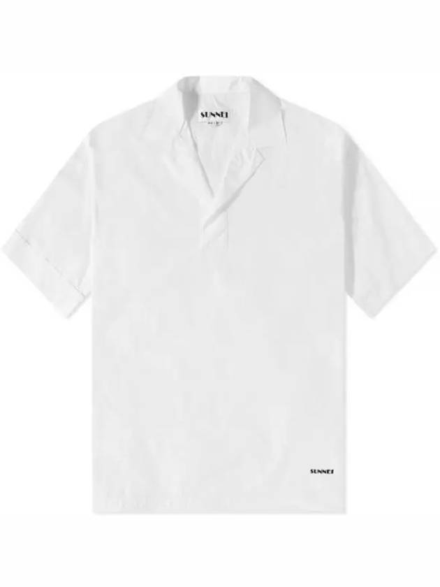 Popover drawstring short sleeve shirt cream charcoal MRTWMSHR004 TAF001 - SUNNEI - BALAAN 1