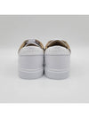 House Check Leather Sneakers Optic White - BURBERRY - BALAAN 5