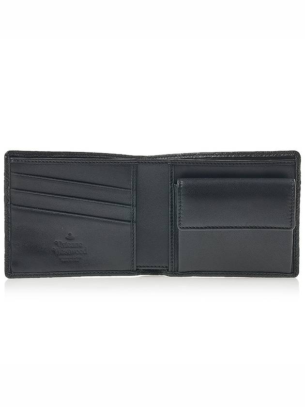 Embossed Nappa Leather Half Wallet Black - VIVIENNE WESTWOOD - BALAAN 11