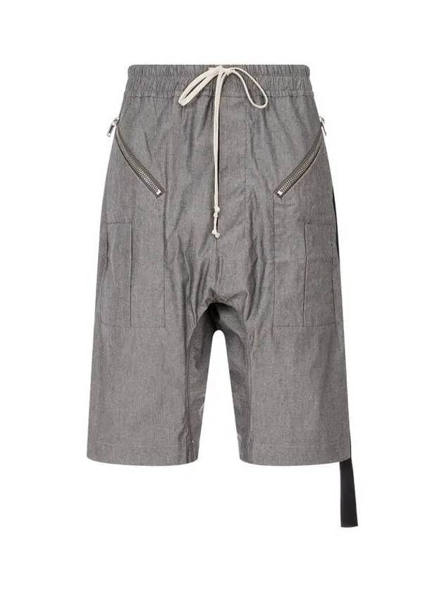 MEN DRKSHDW Drawstring Cotton Cargo Shorts Dark Gray - RICK OWENS - BALAAN 1