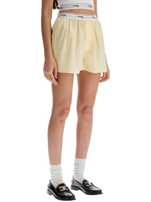 high-waisted pale yellow cotton boxer - HOMMEGIRLS - BALAAN 2