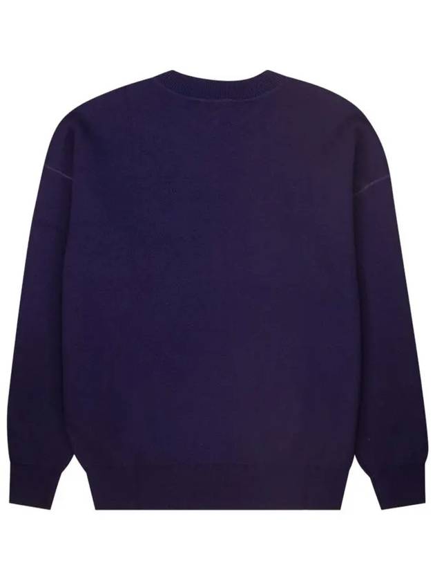 ATLEY logo wool knit top navy - ISABEL MARANT - BALAAN.