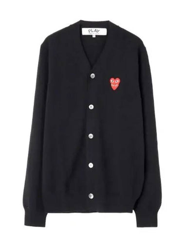 Double Heart Waffen Wool Cardigan - COMME DES GARCONS - BALAAN 1