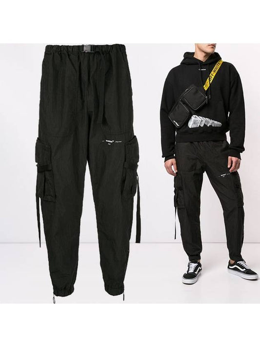 11th Anniversary Parachute Cargo Pants OMCF002R19A21021 1000 - OFF WHITE - BALAAN 1