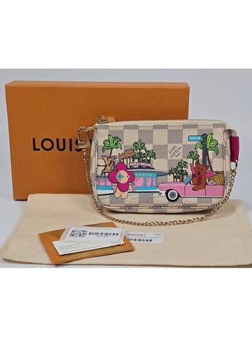 Mini Pochette Accessua Damier Azur Fuchsia Pink - LOUIS VUITTON - BALAAN 1