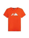 Golf Valeria Graphic Short Sleeve T-Shirt Tangerine Tango - J.LINDEBERG - BALAAN 2