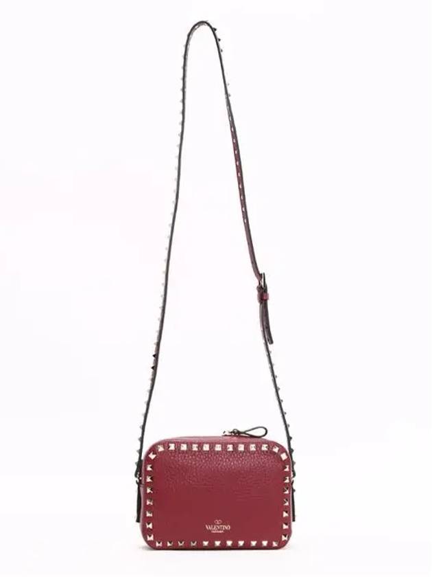 Rockstud Square Cross Bag Red - VALENTINO - BALAAN 3