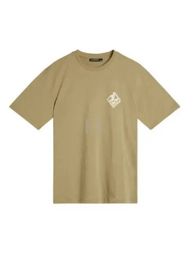 Dale Seasonal Print Short Sleeve T-Shirt Khaki - J.LINDEBERG - BALAAN 2