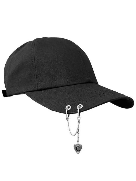 Chain ball cap black piercing hat Clef layered cap - BASSCLEF - BALAAN 1