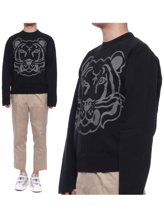 Men's Tiger Sweatshirt 5SW017_4MY_99_21S - KENZO - BALAAN 1