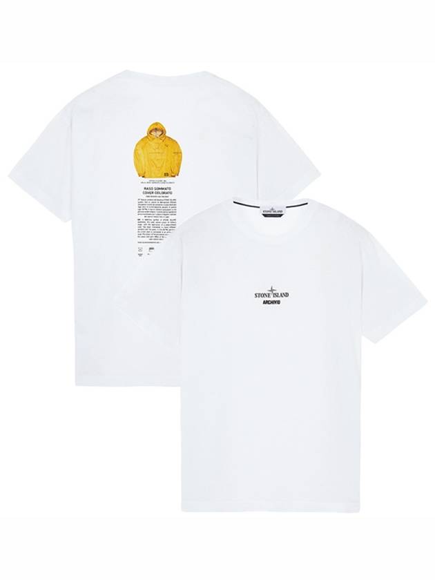 Archive Logo Round Short Sleeve T-Shirt White - STONE ISLAND - BALAAN 2