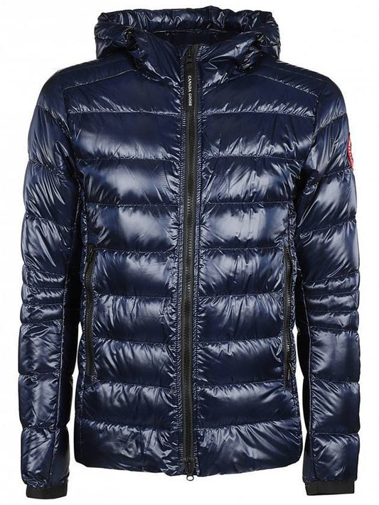 Men's Crofton Hooded Down Padded Jacket Atlantic Navy - CANADA GOOSE - BALAAN.