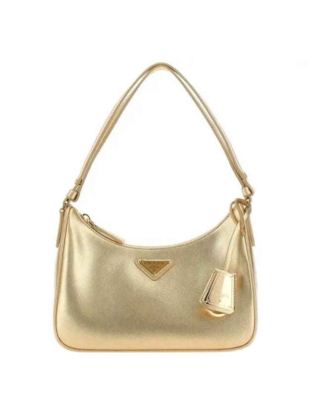 Re-Edition Saffiano Leather Mini Shoulder Bag Gold - PRADA - BALAAN 1