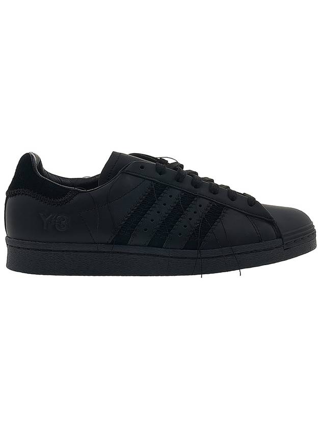 Superstar Leather Low Top Sneakers Black - Y-3 - BALAAN 3