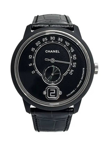 Monsieur de Watch 42mm steel ceramic black plate 1ET1849 - CHANEL - BALAAN 1