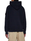 Old Treatment Malfile Fleece Hoodie Navy - STONE ISLAND - BALAAN 5