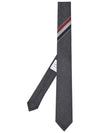 Three-Line Engineer Stripe Wool  Neck Tie Dark Grey - THOM BROWNE - BALAAN 2