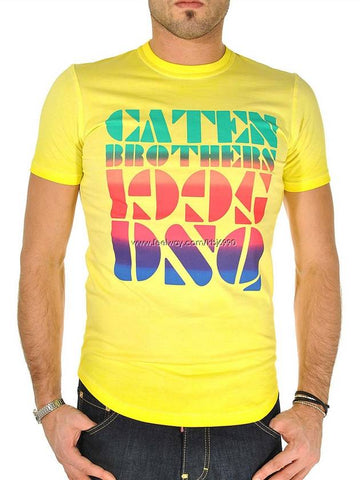 Men's CATEN Brothers Short Sleeve TShirt S74GC0809 - DSQUARED2 - BALAAN 1