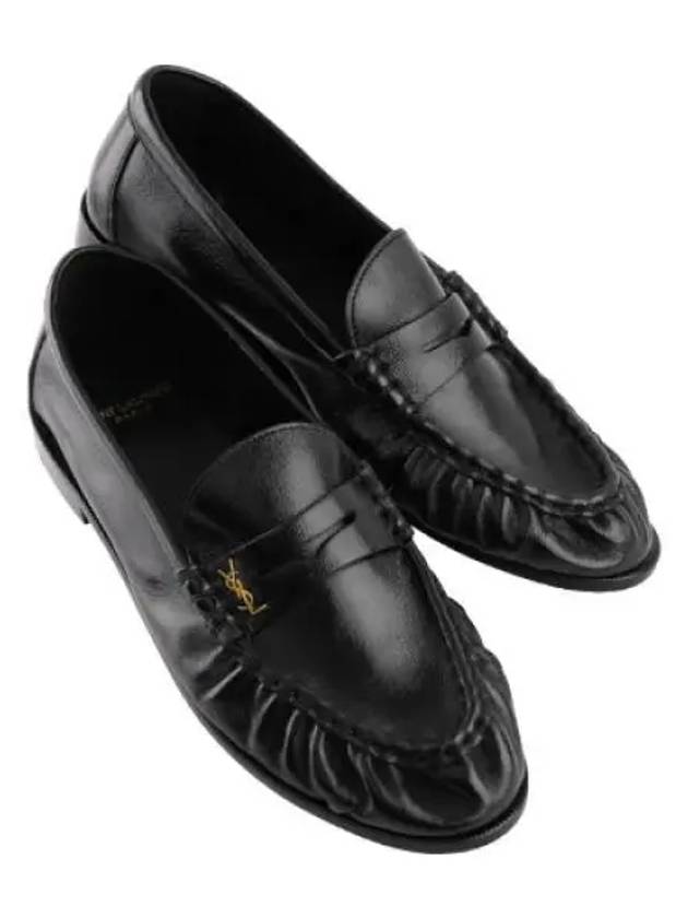 Shiny Crested Leather Le Penny Loafer Men s Shoes - SAINT LAURENT - BALAAN 1