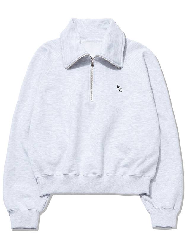 Logo Half Sweat Zip Up Melange - LESEIZIEME - BALAAN 8