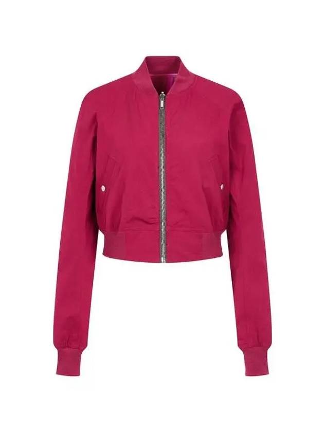 WOMEN Cropped Raglan Flight Jacket Dark Pink - RICK OWENS - BALAAN 1