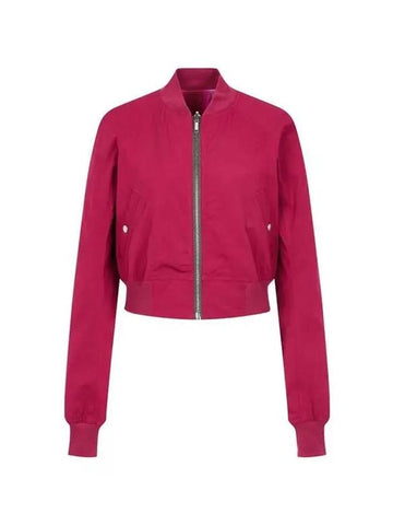 WOMEN Cropped Raglan Flight Jacket Dark Pink - RICK OWENS - BALAAN 1