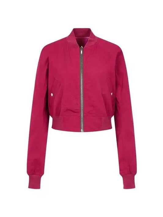 WOMEN Cropped Raglan Flight Jacket Dark Pink 271235 - RICK OWENS - BALAAN 1