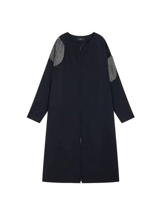 Y's color matching patch zip-up dress black - YOHJI YAMAMOTO - BALAAN 1