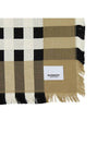 Montage Print Large Square Silk Wool Scarf Beige - BURBERRY - BALAAN 8