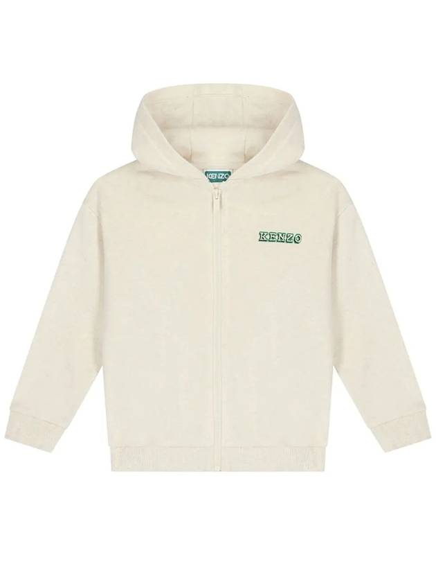 Kids Back Logo Knit Hoodie Ivory - KENZO - BALAAN 4