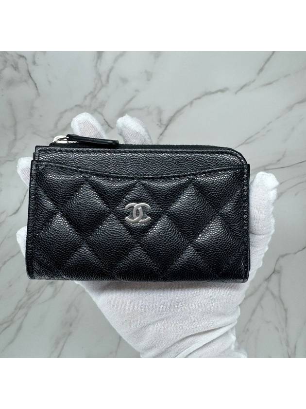 Card wallet holder zipper black gold AP3179 - CHANEL - BALAAN 7