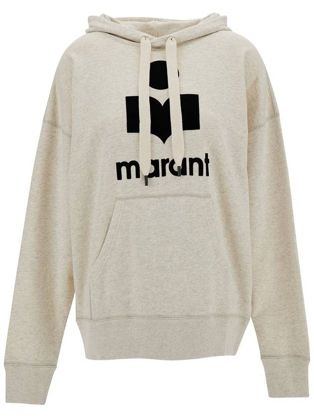 Mansel Logo Cotton Hoodie Ecru - ISABEL MARANT ETOILE - BALAAN 2