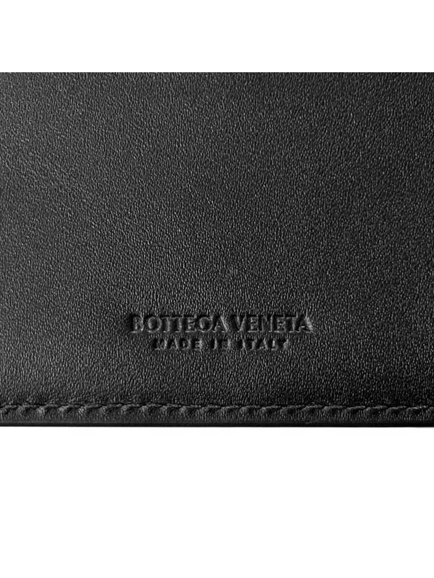 Men's Intrecciato Half Wallet Black - BOTTEGA VENETA - BALAAN 7