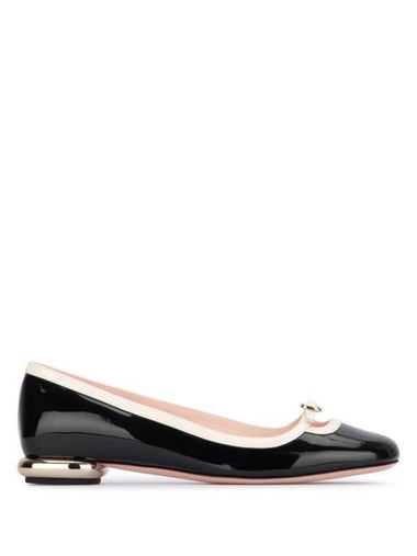 Viv Podium Patent Leather Ballerina Black - ROGER VIVIER - BALAAN 1