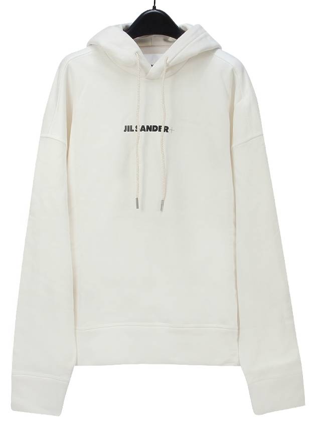 Plus Logo Hooded Top White - JIL SANDER - BALAAN.