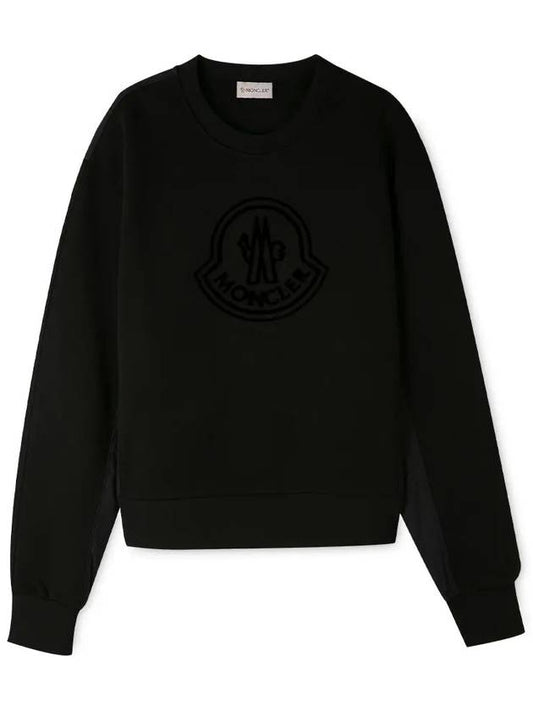 Women's Logo Black Sweatshirt 8G00028 809KX 999 - MONCLER - BALAAN 1