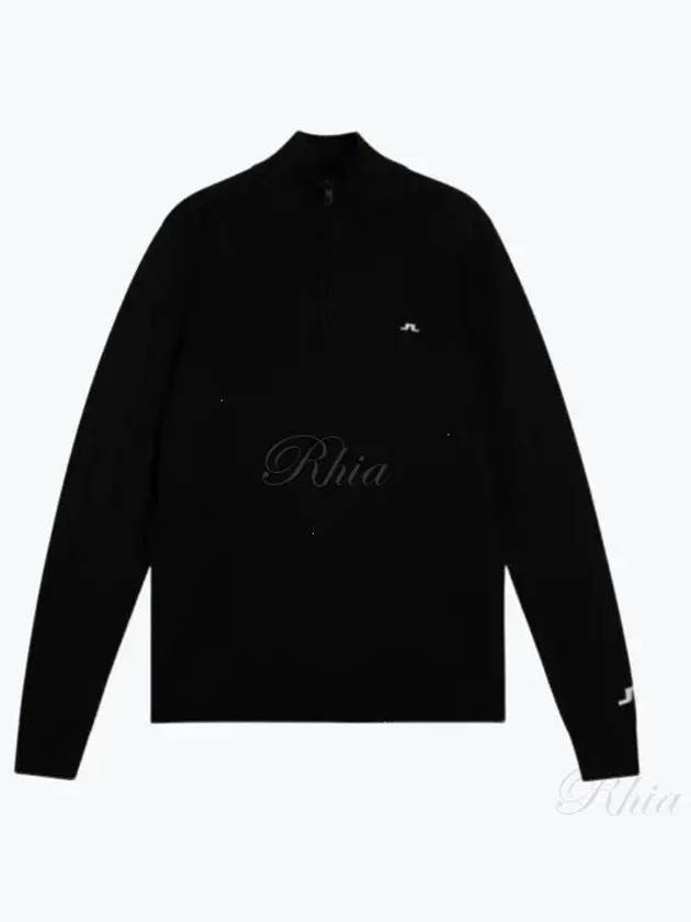 Kian Half Zip-Up Knit Top Black - J.LINDEBERG - BALAAN 2