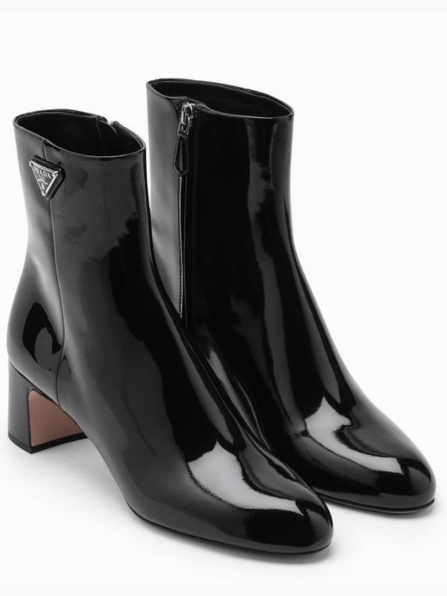 Patent Leather Ankle Boots Black - PRADA - BALAAN 3